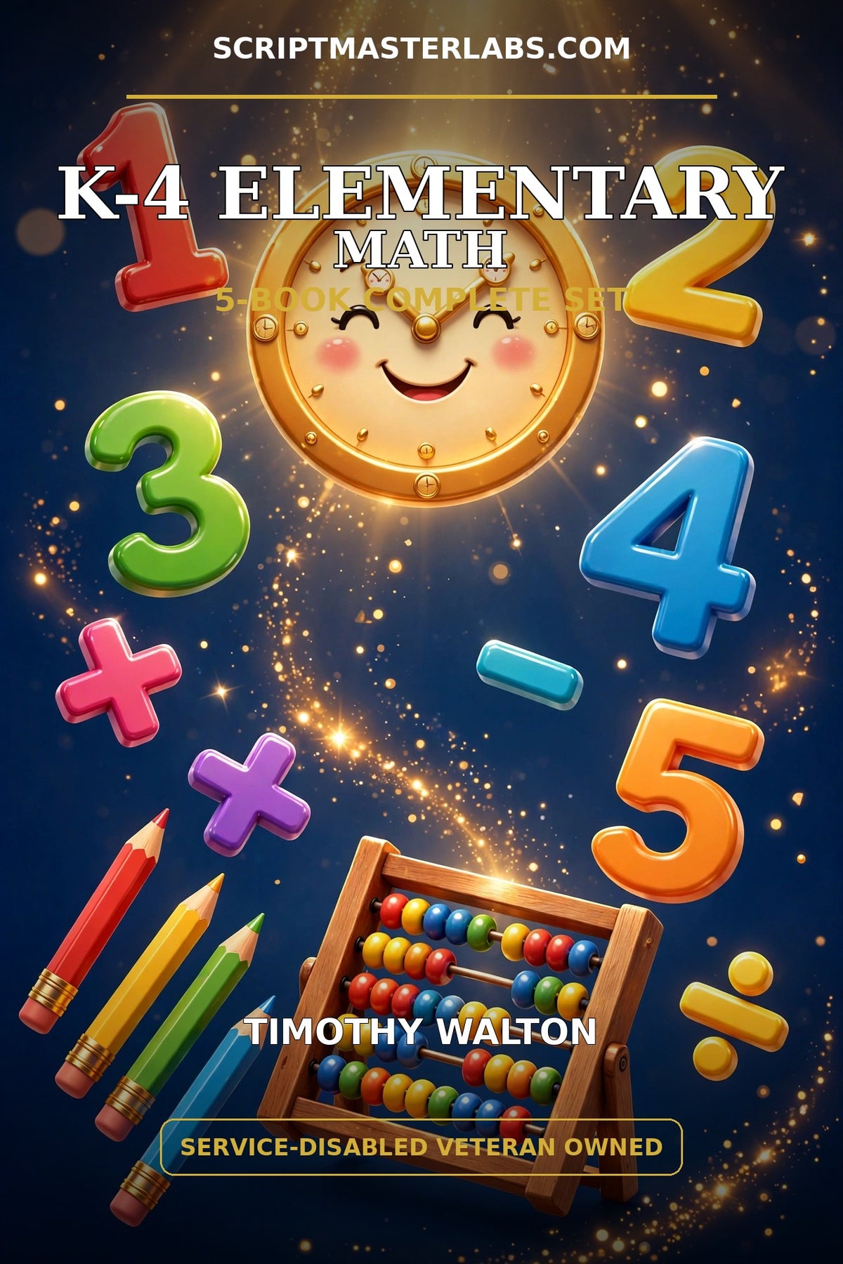 K–4 Elementary Math & Time Mastery Workbooks (5-Book Complete Set)