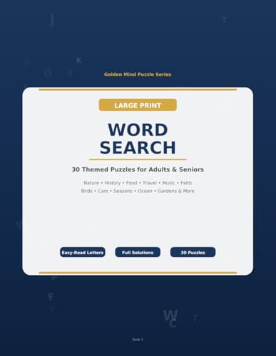 Large Print Word Search for Seniors (100+ Easy-to-Read Puzzles)